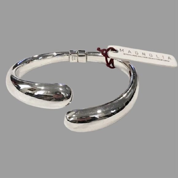 NWT Sterling Silver Hinged Bypass Wrap Bracelet - Picture 1 of 10
